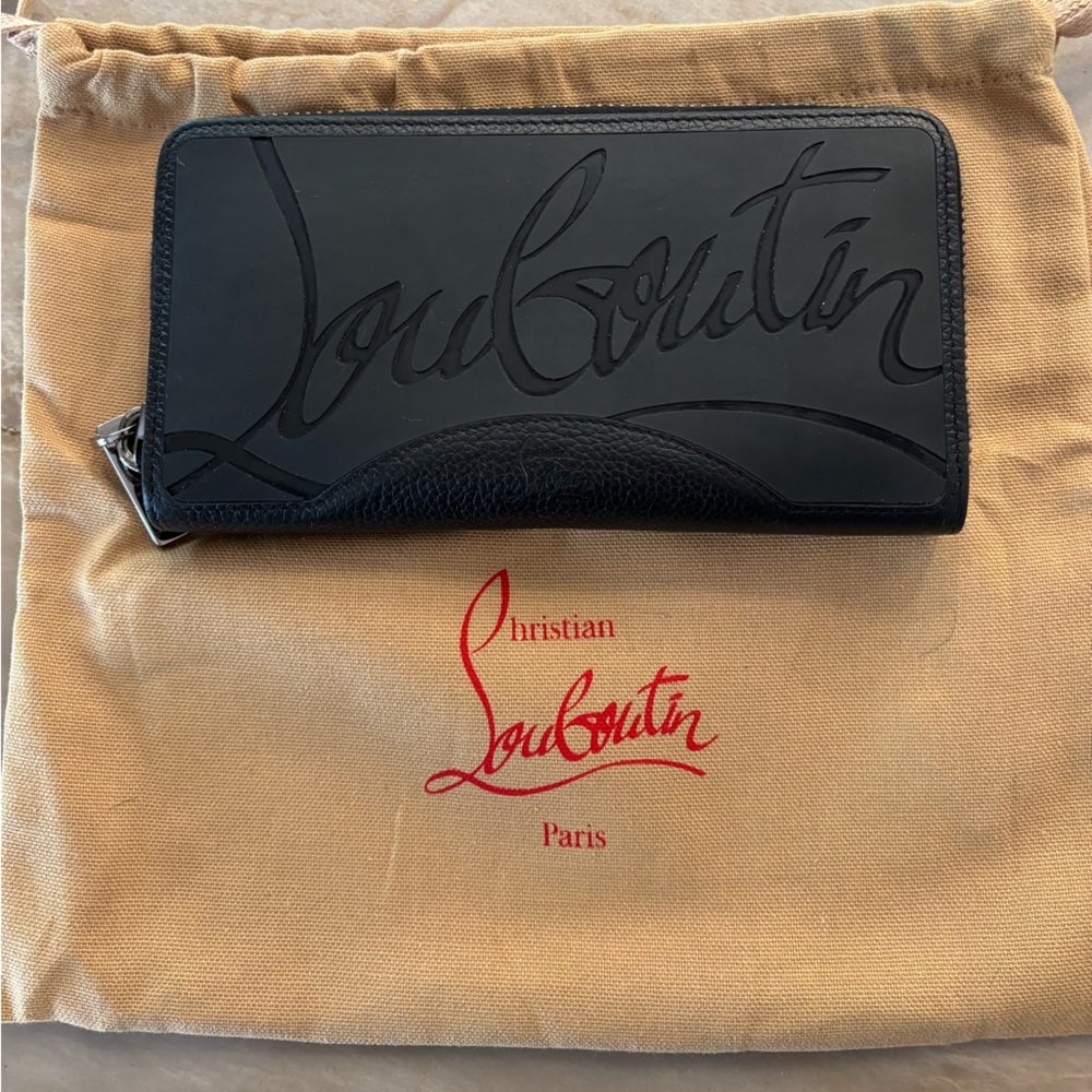 Christian Louboutin Black Panettone Zip Around Wallet